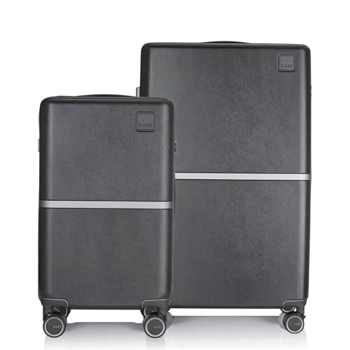 Rare Tony 2Pc Set (Cabin + Medium) Dark Grey Hard Trolley Bag Polycarbonate Antiscratch Travel Suitcase with 8 Silent Wheels and a Sturdy TSA Lock - Luggage for Men & Women