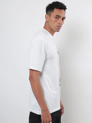 Image of Bewakoof X Squid Game Men's Cotton Graphic Print Oversized Fit Half Sleeve Round Neck T-Shirt | Casual Wear | Street Wear | Oversized t Shirt for Men Cotton | Baggy