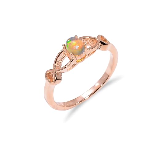 Bague opale de feu naturelle : l'élégance au quotidien en argent 925