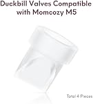 4pcs Duckbill Valves Compatibles avec Momcozy M5 / Paru P16 Pompe à sein portable, également remplacement pour Momcozy V1 / V2 Pièces de pompe à sein sans mains, pas d'origine Mom Cozy Accessoires, paquet de 4