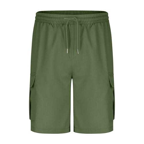 Short cargo de algodón para hombre con múltiples bolsillos miniatura 5