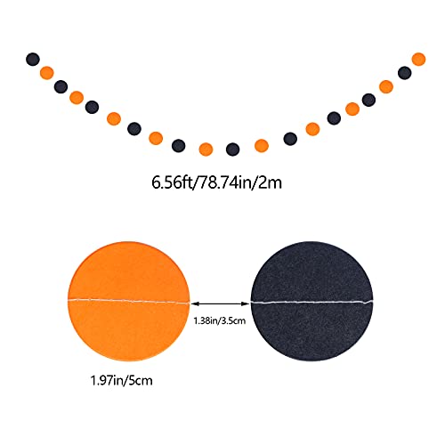 Jiebor 67Ft Halloween Paper Garland Banner Streamers Hanging Ornaments Party Supplies For Halloween Party Home Classroom Office Door Wall Fireplace Decorations Orange And Black #TOP4