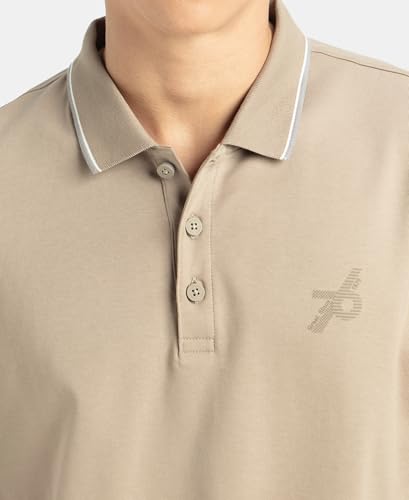 Image of Jockey 3911 Men's Super Combed Cotton Rich Solid Half Sleeve Polo T-Shirt (Logo Design May Vary)