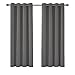 Deconovo Soild Light Grey Home Thermal Insulated Blackout Window Curtain 52 By 63-Inch