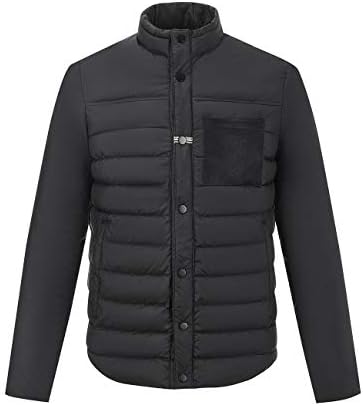 Giolshon Men's Quilted Lightweight Padding Jacket, Puffer Coat Cotton Filling