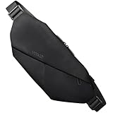 [VIVALD] ボディバッグ メンズ コンパクト 斜めがけバッグ ショルダーバッグ 小さめ 軽量 撥水 YKKファスナー 肩掛けバッグ ウエストポーチ Sling Bag (着脱キーストラップ付き) (ブラックメッシュ仕様)