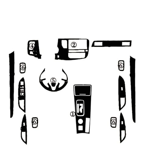 Autocollant carbone Mitsubishi Outlander 16-19 insert console