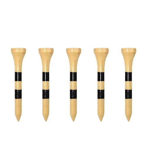 Zivisk Golf Tees Madera,Tees de Golf 54mm Paquete de 100 Tees de Madera bambú (Color Natural)
