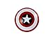 Marvel Captain America Shield Rings, 12 Pack Cupcake Toppers, Two Designs.