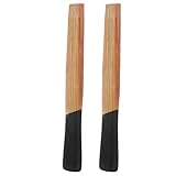 DECORNIJIA 2 Stück Holzhammer Ersatzgriff Glatte Oberfläche Komfortabler Holzgriff Passgenau für Maurerhammer Einfache Montage Robustes Holz Widerstandsfähig gegen Rissbildung