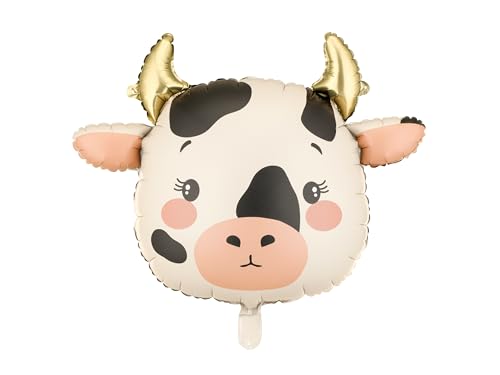 Globo de plástico de vaca, 57 x 47 cm, para aire o helio, globo de animales, figura de vaca, globo para cumpleaños infantiles, fiestas en granjas, baby shower, globos de aluminio como decoración de
