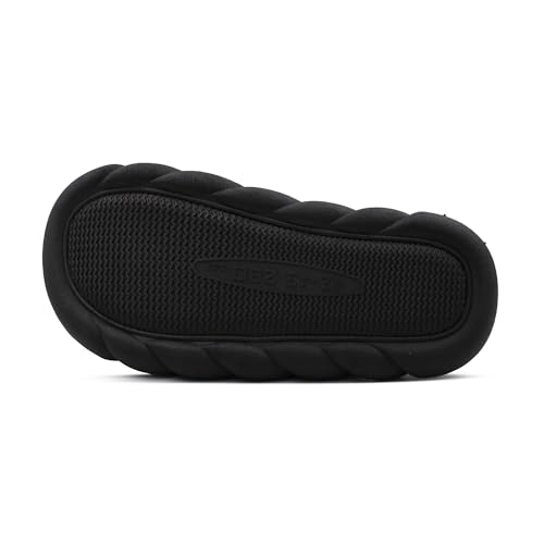 Image of VRITRAZ Men's Warm Fur Slippers | Soft Plush Indoor Shoes | Anti-Slip Cozy Memory Foam Footwear for Winter