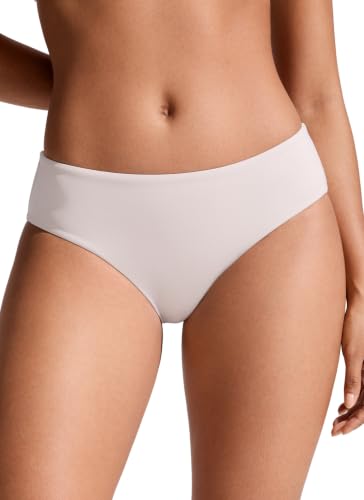 Image of CRZ YOGA Mid Waisted Bikini Bottoms | Mid Cut Leg, Medium Bum Coverage, Full Lining, Swim, Bathing Suit Briefs for Women