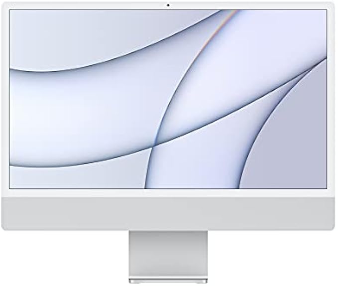 2021 Apple iMac(24-inch, Apple M1 chip, 8-core CPU and 7-core GPU,8GB RAM,256GB) - Silver