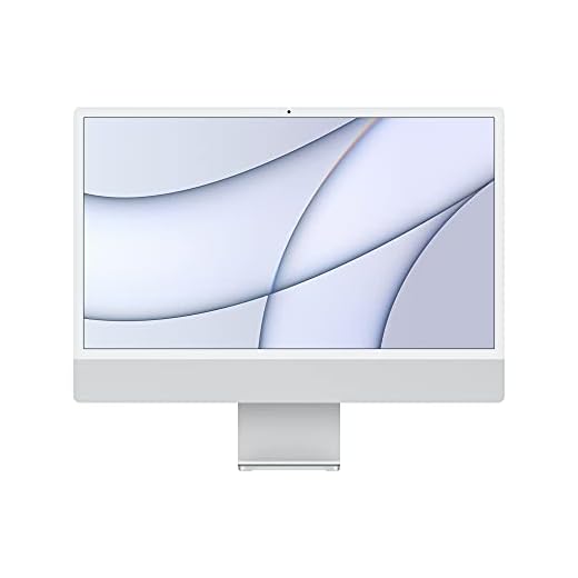 Apple 2021 Computer desktop all-in-one iMac con chip M1: CPU 8 core, GPU 7 core, display Retina da 24", 8GB di RAM, 256GB di archiviazione SSD. Compatibile con iPhone/iPad; color Argento