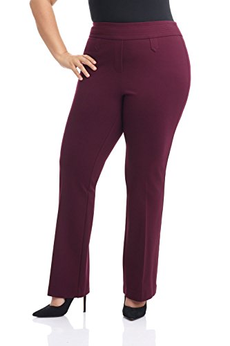 Image of Rekucci Curvy Woman Secret Figure Knit Bootcut Plus Size Pant w /Tummy Control