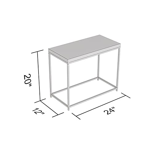 Safdie & Co. Dark Taupe Accent Table Black Metal #TOP2