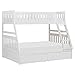 Lexicon Galen 2-Storage Boxes Transitional Wood Twin Over Full Bunk Bed in White