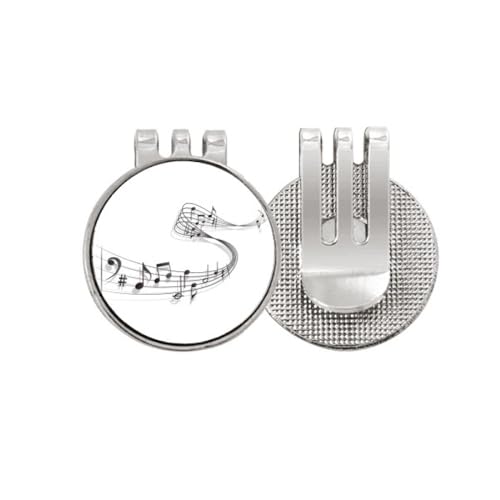 Marqueur de balle de golf motif musique classique et clip magnétique, idée cadeau pour golfeur