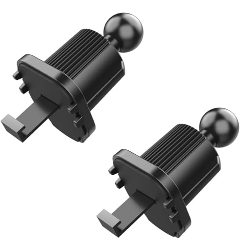 Wentoenapp 2Pcs Black Universal Air Vent Clip for Car Phone Mount Cellphone Holder Vent Grip W Joint Ball Dia- for Most Car Bracket Universal Air Vent Clip for Phone Cellphone Holder Grip (17mm)