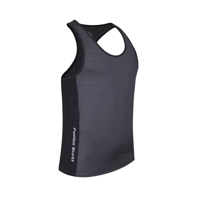 GenericMen Bodybuilding Tank Tops Gym Workout Fitness quick-drying Sleeveless shirt Running Vest Male Summer elastic sports Tank Tops