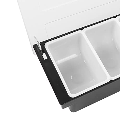 Multi Grid Spice z pokrywką, 6 przegródek, kuchenne pudełko na przyprawy do przechowywania soli, pieprzu, cukru i przypraw, idealne rozwiązanie do przechowywania żywności na ladach