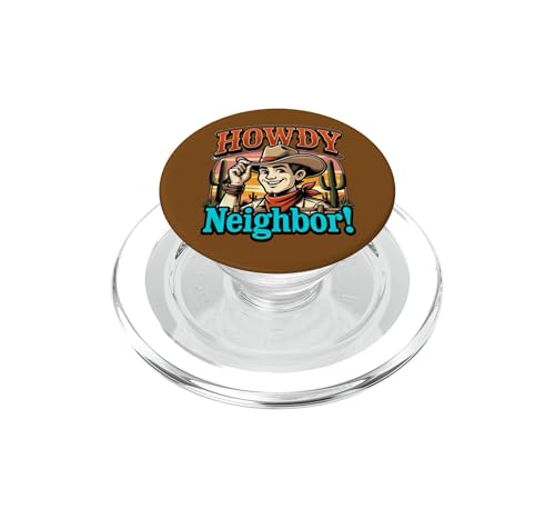 PopGrip para MagSafe Cowboy de Howdy Neighbor con diseño Southwestern retro