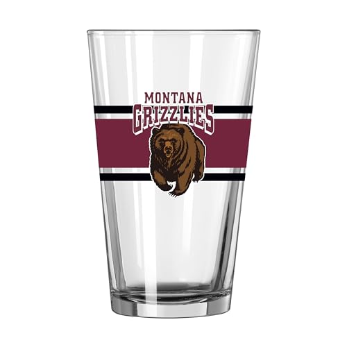Image of Logo Brands NCAA 16 oz Pint Glass - Durable Glass With Bold Team Color- Chip-Resistant Rim Drinkware For Fans, Tailgates, Home Bars & Everyday Use