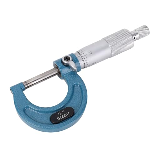 Asixxsix Outside Micrometer, 0-1 Range, 0.0001 Graduation Micrometer Professional Grade Precision Machinist Tool with Case, Accurate Measuring Tools