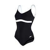 Speedo Damen Badeanzug Spdscu aquajewel af Badeanzug, 68-104143503, schwarz/weiß, 34