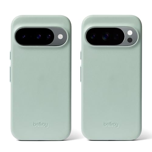 Coque en cuir Bellroy Pixel 10 Pro compatible charge sans fil Eucalyptus