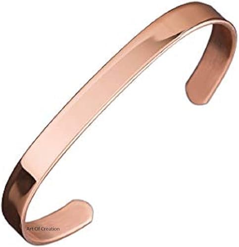 Art Of CreationPure Copper Bracelets Cuff Bangle Solid Kada for Men and Women Handmade | for Unisex