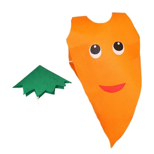 Image of Kaku Fancy Dresses Fruit and Vegetable Costume Paper Cutout with Cap For Kids | Healthy Food Costume For Boys & Girls (Tracksuit Not Included)
