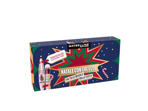 Maybelline New York Geschenkbox, mit Volumenmascara und ultra-pigmentiertem Augenstift, intensiver Augen-Look, Weihnachtskollektion mit wem Sie wollen 2024, Sky High Mascara, Augenstift Lasting Drama