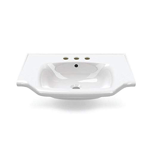 Nameeks CeraStyle 081000-U-Three Hole Nameeks 081000-U-Three Hole CeraStyle 25-3/5" Ceramic Wall Mounted Bathroom Sink with Three Faucet Holes - Includes Overflow