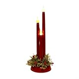 Tamaño y diseño: miden 30 x 10 cm, estas velas cónicas sin llama encajan perfectamente en varios ajustes de visualización, ya sea en chimeneas, mesas de comedor o como parte de un centro de mesa.