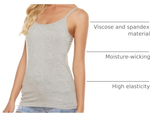 Image of BQTQ 5 Pcs Women's Camisole Tank Top Undershirt Spaghetti Strap Basic Camisoles