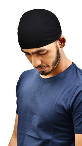 MOTUS Unisex Cotton Black Color Helmet Skull Cap/topi for Men's,Women's & Kid's Combo Pack of 3-Free Size