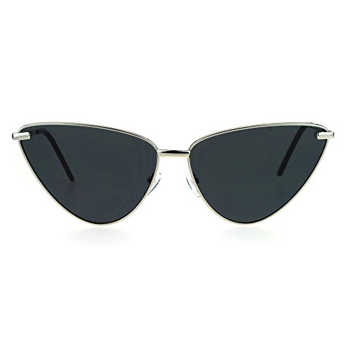 PASTL Womens Sunglasses High Fashion Wide Metal Cateye Frame Spring Hinge2