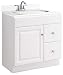 Design House 545061 Wyndham White Semi-Gloss Vanity Cabinet with 1-Door and 2-Drawers, 30-Inches Wide by 31.5-Inches Tall by 18-Inches Deep
