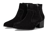 Johnston and Murphy Women's Trista Double Zip Bootie Fashion Boot, Black Suede, 7.5