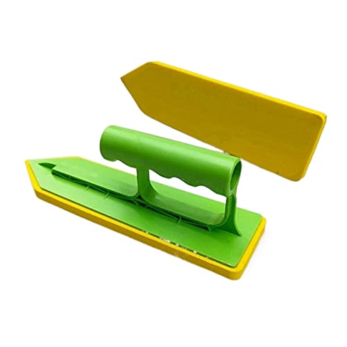 truelle à plâtrer truelle en acier inoxydable Truelle de pointage Outil de maçon pratique Truelle de calfeutrage de carrelage Poignée ondulée Truelle de plâtrage Constructeurs Maçons Truelle éponge 22