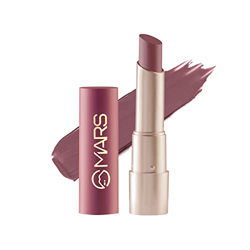 MARS Creamy Matte Long Lasting Lipstick for Women | Creamy Lipstick | Single Swipe Application | Smooth & Light Weight (3.2 gm) (20-Grapeful Ghoomar)
