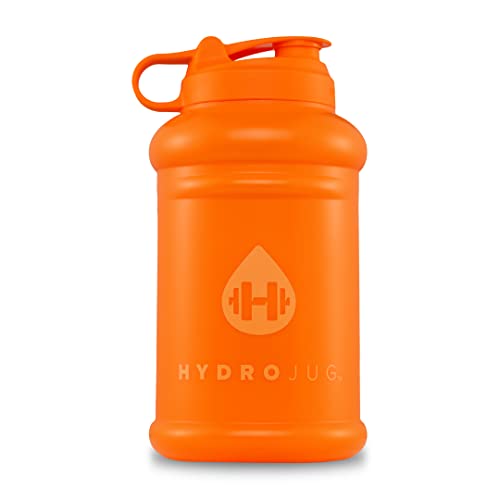 Hydrojug 2.2 Litre (Half Gallon) Water Bottle - Leakproof, Carry Handle, Dishwasher Safe, BPA Free - All-Day Cold Hydration - For Fitness, Outdoors, Everyday Life