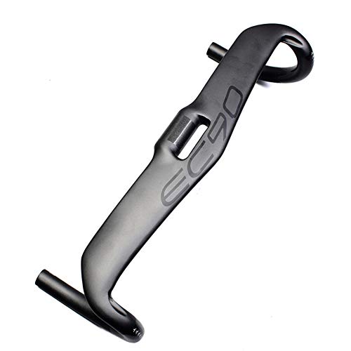 HKYMBM Vélo De Route Courbé Guidon, Route Cintre Carbone 31.8MM Ultraléger Vélo De Route Guidon 400MM / 420MM / 440MM Vélo Bent Bar Drop Bars,420mm