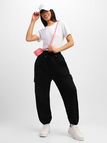 Image of JUNEBERRY 100% Pure Cotton Regular Fit Mid Rise Cargos with Pocket for Women & Girls