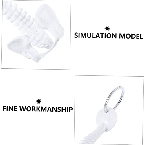 Image of Mini Spine Keychain 4.52In Small Human Vertebral Column Model Metal Skeleton Keyring Science Education Accessory for Men Unique Anatomy Gift