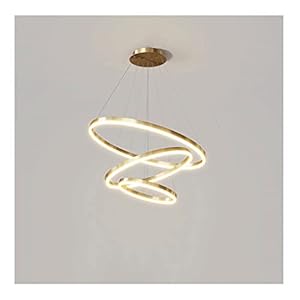 binnen Ring gouden kroonluchter, 3 lichten, Europees modern minimalistisch ontwerp, hanger plafondlamp in de woonkamer…