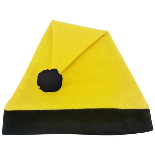 Ciffre Weihnachtsmütze Nikolausmütze Gelb Schwarz Uni Schlicht...