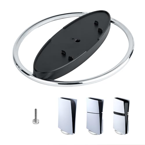 Mcbazel Soporte Vertical para PS5/Slim/Pro Consola, Soporte de Base Circular Vertical para PS5 Universal Compatible con PlayStation 5/ PlayStation 5 Slim/Pro Consolas